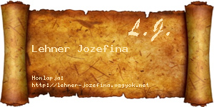 Lehner Jozefina névjegykártya